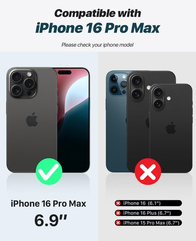Detalle 2 de OCASE iPhone 16 Pro Max Hülle (2in1) aus Leder, stoßfest mit abnehmbarer Magnet-Hülle, Kartenfach, RFID-Schutz und Handschlaufe – Violett