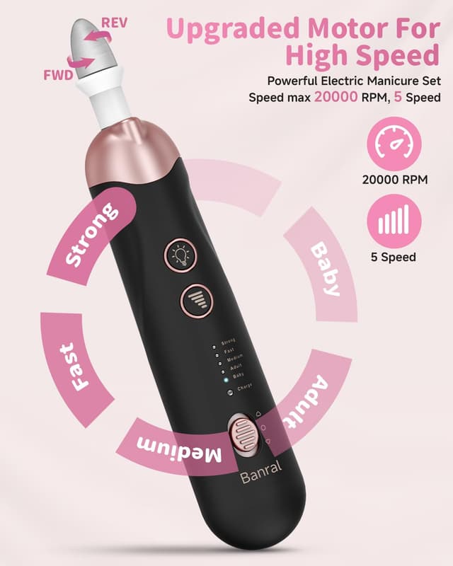 Detalle 2 de Maniküre Pediküre Set Schwarz Nagelpflege