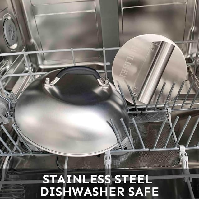 Detalle de HULISEN Cheese Melting Dome & Smashed Burger Press griddle accessory kit (9 inch)