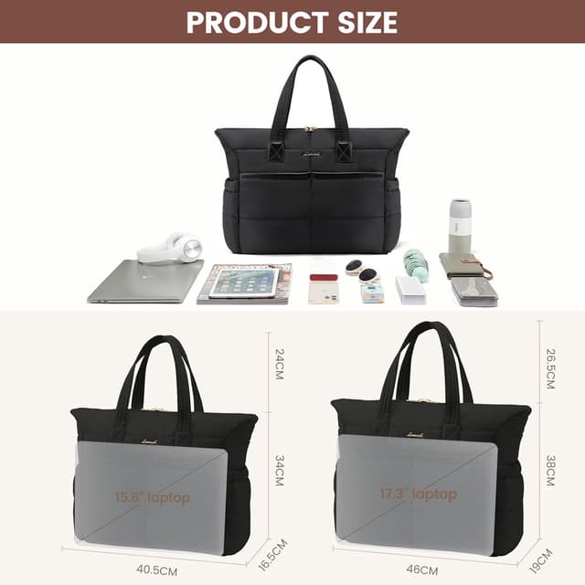 Detalle de LOVEVOOK Laptoptasche Damen 17,3 Zoll 0,5 kg