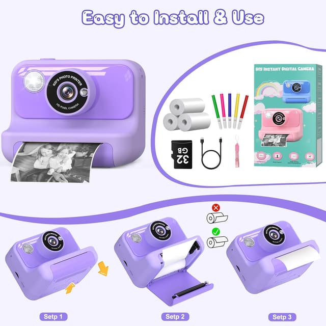 Detalle de Appareil photo instantané enfant 2,4 pouces