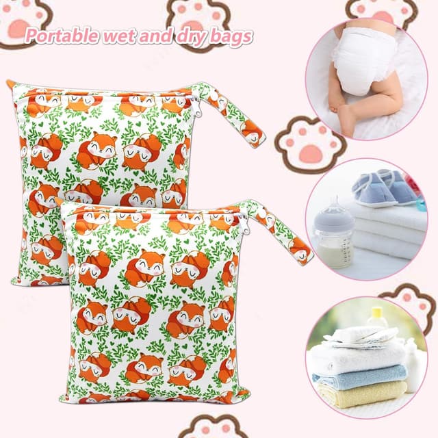 Detalle de NTGRTY Windeltasche (2er-Set) – wasserdichte Wet/Dry Bags aus TPU, mit Reißverschluss