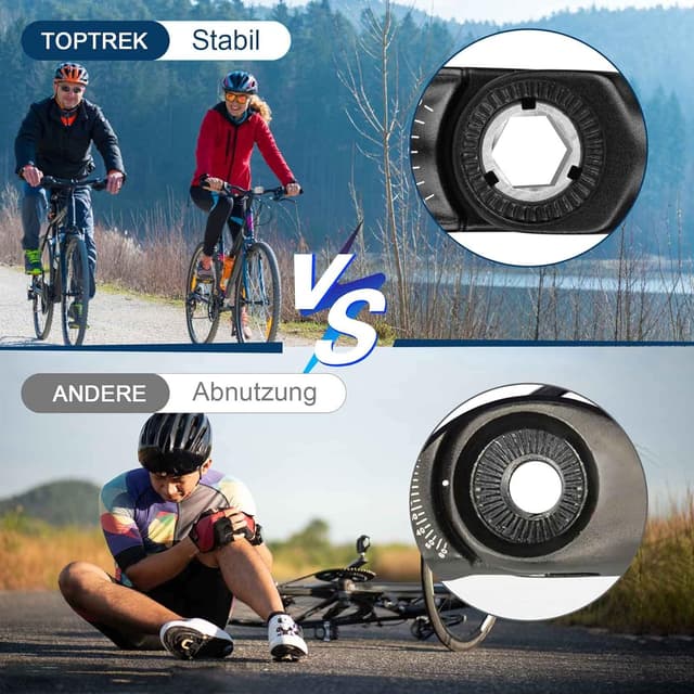 Detalle de toptrek Fahrradlenker Vorbau mit Lenkererhöhung (31,8 mm/110 mm, verstellbar, Aluminium)