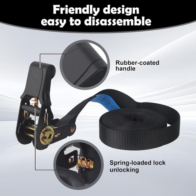 Detalle de DUBUOZA Spanngurte mit Ratsche 6 m