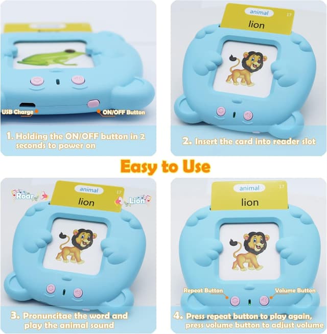 Detalle 2 de MAYAPHILOS 224 Words Portuguese & English Talking Flash Cards for Toddlers