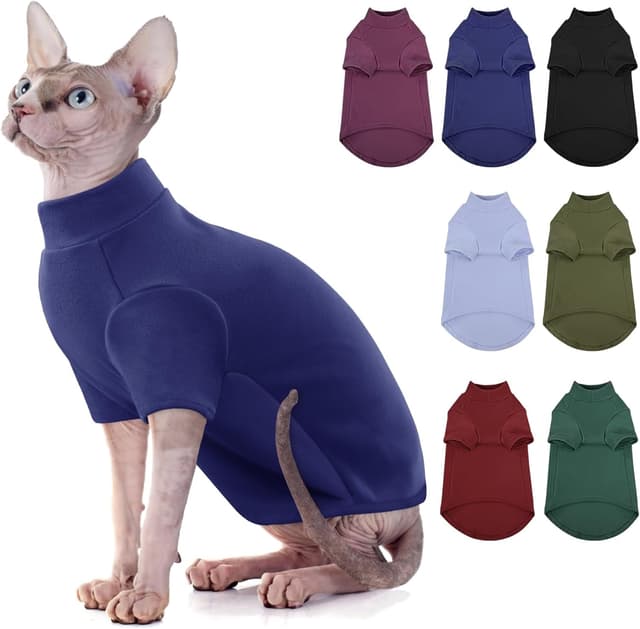 Thumbnail 6 de AOFITEE Turtleneck Jumper for Cats (Soft Fleece) – Green XL