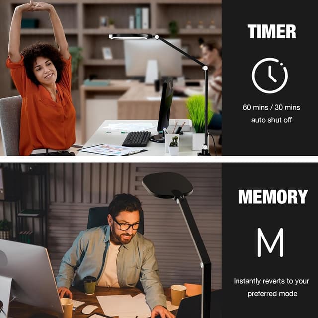 Detalle 2 de LitONES LED Desk Lamp with Clamp for Home Office