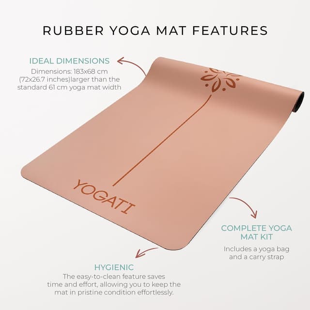 Thumbnail 3 de YOGATI Yogamatte rutschfest Naturkautschuk