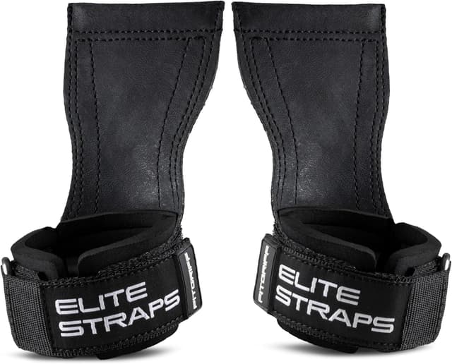 Detalle de Fitgriff Elite Straps Lifting Wrist Straps with Rubber Grips (Anti-Slip) for Gym & Weightlifting