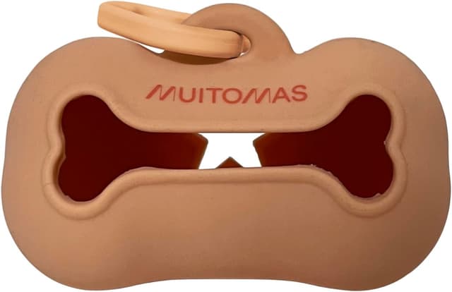 Detalle 2 de Portasacchetti Muitomas in silicone compatto per cane, con gancio e rotolo incluso (blu ottanio)