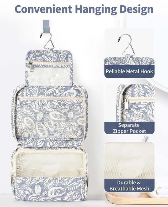 Detalle 2 de Kulturtasche Damen Groß – Kulturtasche zum Aufhängen „Kulturbeutel“ (Waschtasche 1)