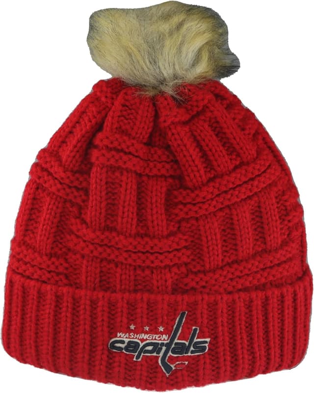 Thumbnail 6 de ZHATS NHL Officially Licensed Women’s Faux Fur Pom Beanie (Columbus Blue Jackets)