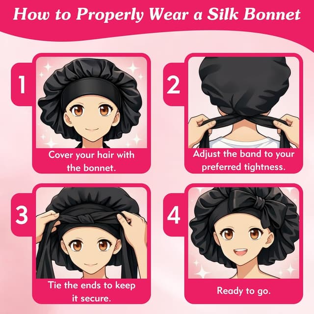 Thumbnail 5 de Satin Seidenhaube zum Schlafen