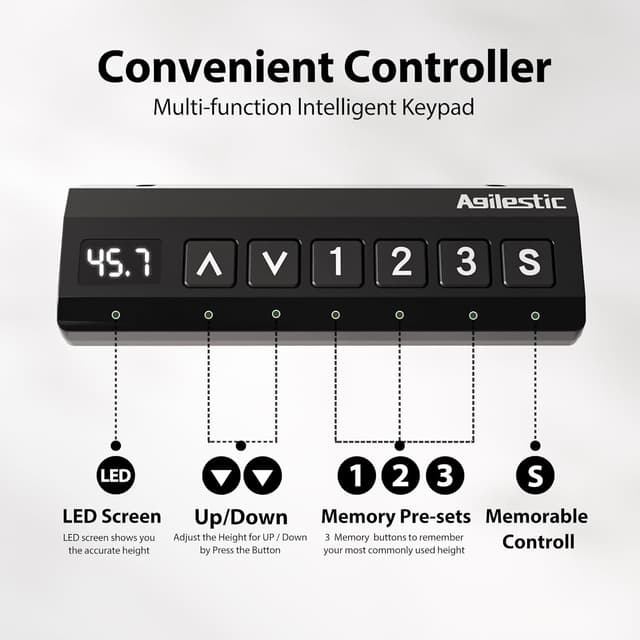 Thumbnail 6 de Agilestic L-Shaped Electric Desk ⚙