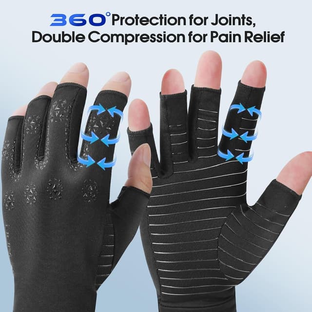 Detalle de Donfri Arthritis Compression Gloves (Fingerless) for joint pain, carpal tunnel & swollen hands