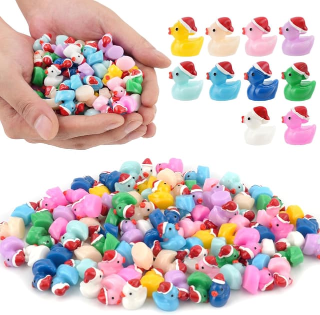 Detalle de Mini Resin Duck Figures 100-Pack 🐤