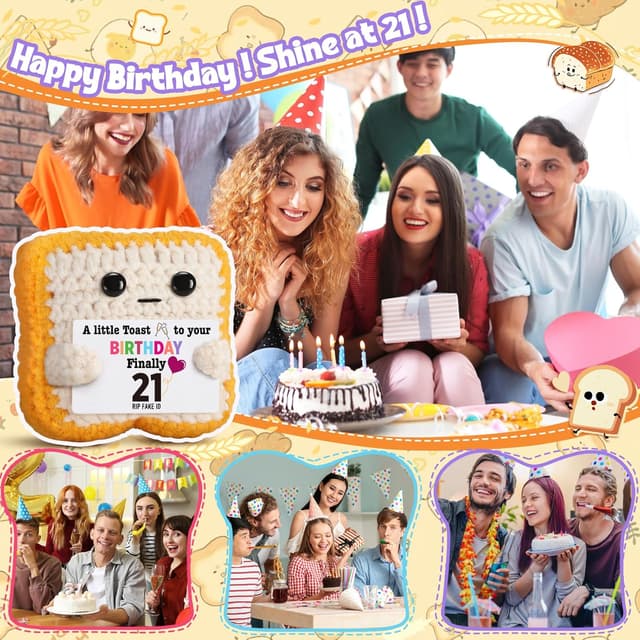 Thumbnail 6 de Ovrrcame Finally 21" Crochet Toast Keepsake 21