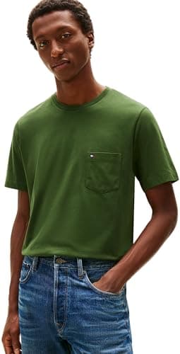Imagen de Tommy Hilfiger Mw0Mw37283 Camiseta bolsillo XS verde 📦 en OfertitasTOP