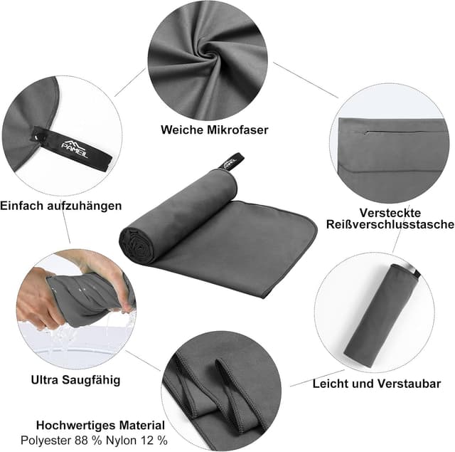 Thumbnail 3 de Pameil Asciugamano Palestra 120x50cm microfibra