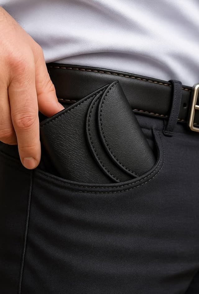 Thumbnail 6 de FLEXIBILITE® kleines Portemonnaie Damen aus echtem Leder mit RFID-Schutz – Mini-Geldbörse 9 x 7 x 2 cm, Schwarz