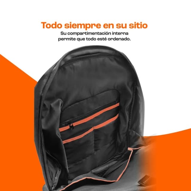 Detalle de pccom-essential Nexo Mochila portátil para hasta 17,3" en color negro