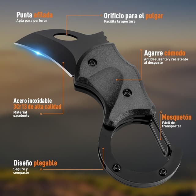 Imagen de ZOOI Messer Multitool Klappmesser 10 cm en OfertitasTOP