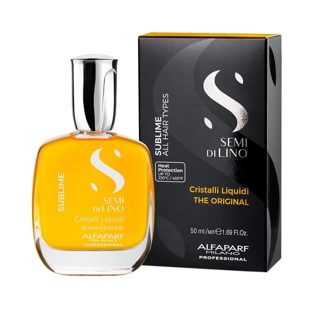 Detalle 2 de ALFAPARF MILANO Semi di Lino Cristalli Liquidi Hair Oil Serum with Heat Protection