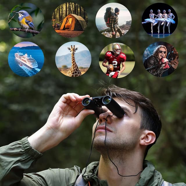 Thumbnail 6 de POLDR 12x25 Small Pocket Binoculars (Compact Adults & Kids) for Bird Watching, Concerts & Theater
