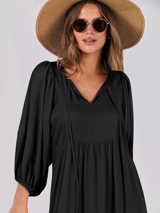 Thumbnail 4 de ANRABESS Boho Maxi Dress V Neck S