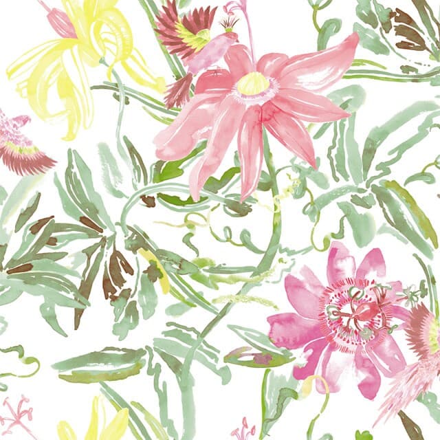 Detalle de Coordonne Papel pintado floral bambú TNT 🖼