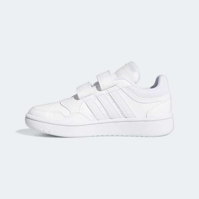 Detalle de adidas Hoops Lifestyle: zapatillas unisex de niños con cierre de velcro y amortiguación