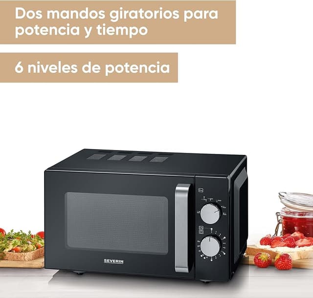 Detalle 2 de SEVERIN MW 7770 microondas analógico blanco/cromado