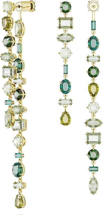 Imagen de Swarovski Pendientes Gema verdes extralargos diseño en OfertitasTOP