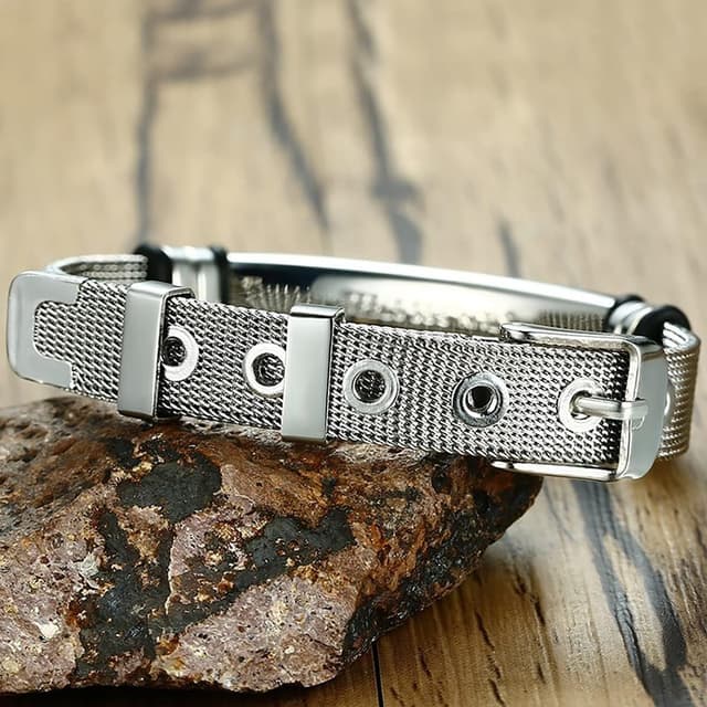 Detalle de YOTHIWAD personalisiertes Armband mit Gravur für Enkelin/Enkel – 316L-Edelstahl, verstellbar