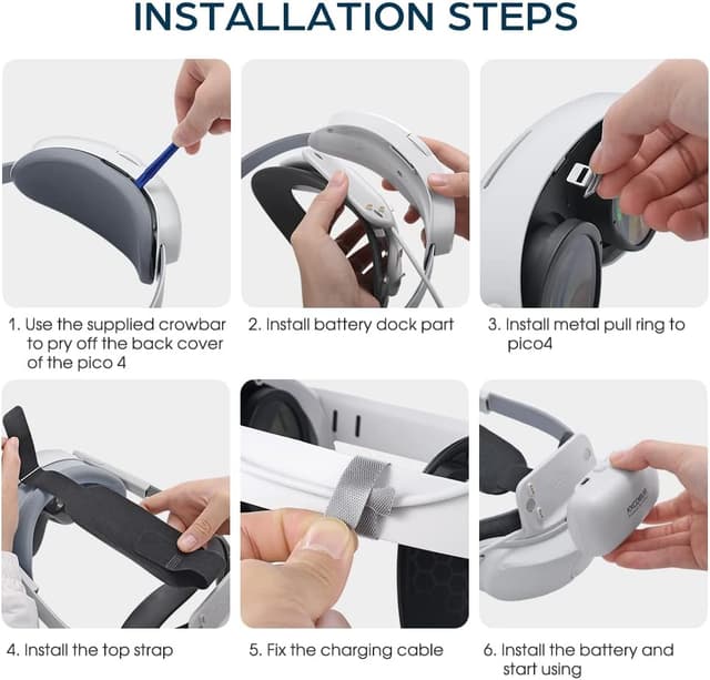 Detalle de KKCOBVR P4 Charging Dock with 10000mAh Battery Pack