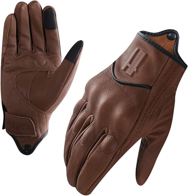 Imagen de Harssidanzar Womens Goatskin Leather Motorcycle Gloves en OfertitasTOP
