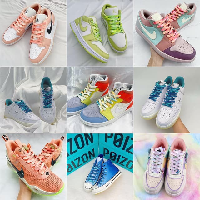 Thumbnail 6 de Stepace Lacets plats Tie-Dye 8mm — 2 paires