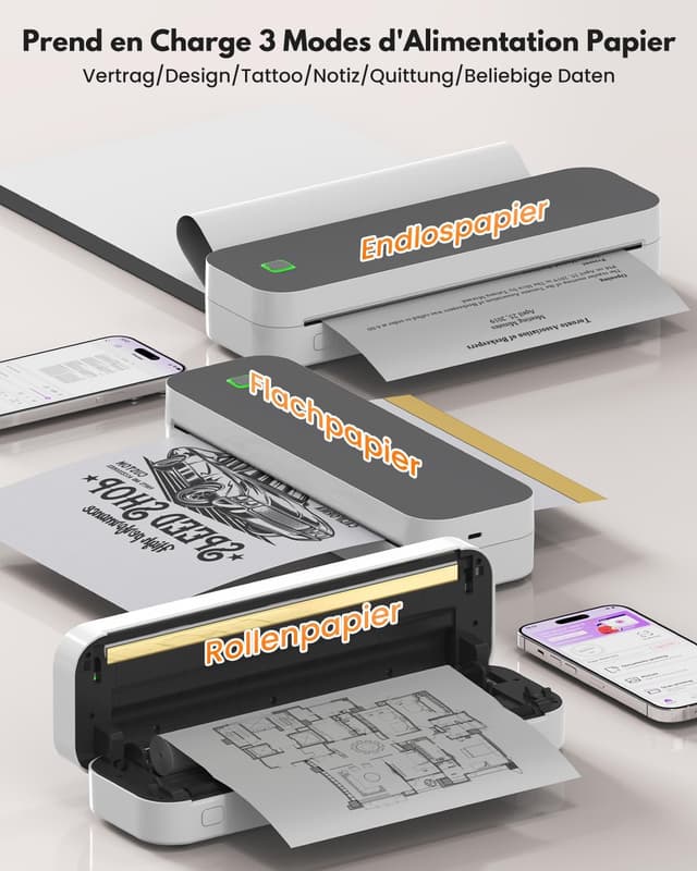 Detalle 1 de Ablemark U210 A4 Thermodrucker mit Bluetooth