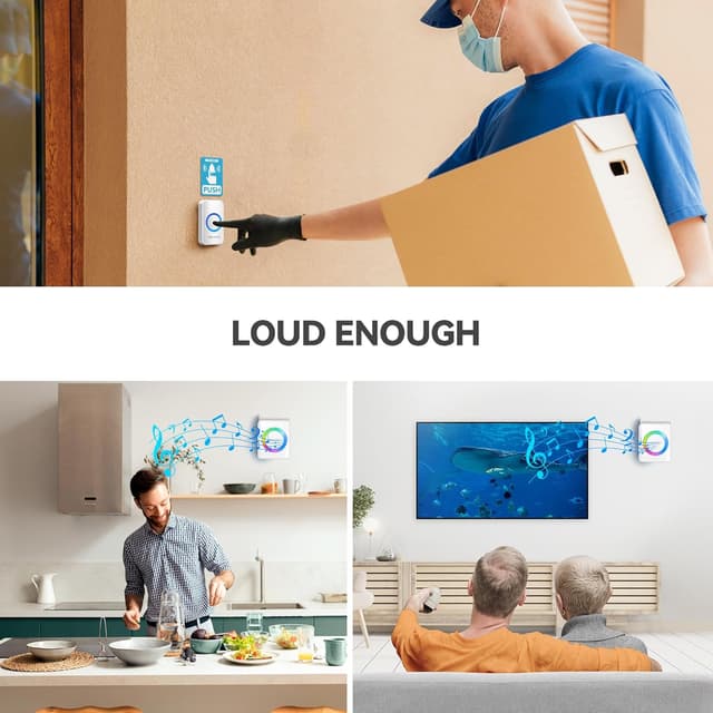 Thumbnail 6 de TECKNET Wireless Doorbell 1300ft Range