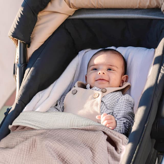 Detalle de lulumoon Musselin Baby Bettwäsche (80x80) – Baumwolle mit Oeko-TEX, Bettbezug und Kissenbezug