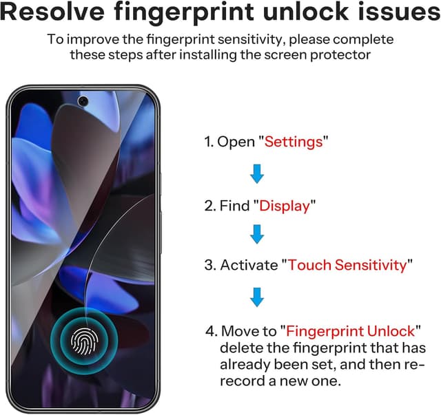 Detalle 1 de OMOTON Pixel 9 Pro XL Screen Protector 6.8-inch