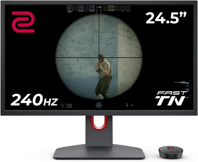 Detalle de BenQ ZOWIE XL2540K monitor gaming eSports da 24" a 240 Hz (1080p, TN) con HDMI 2.0 e DisplayPort