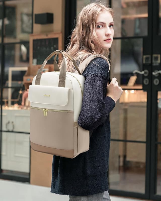 Detalle 2 de LOVEVOOK Rucksack Damen 15,6 Zoll