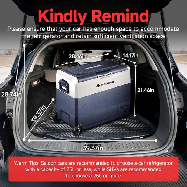 Thumbnail 3 de AAOBOSI 60L compressor car fridge freezer