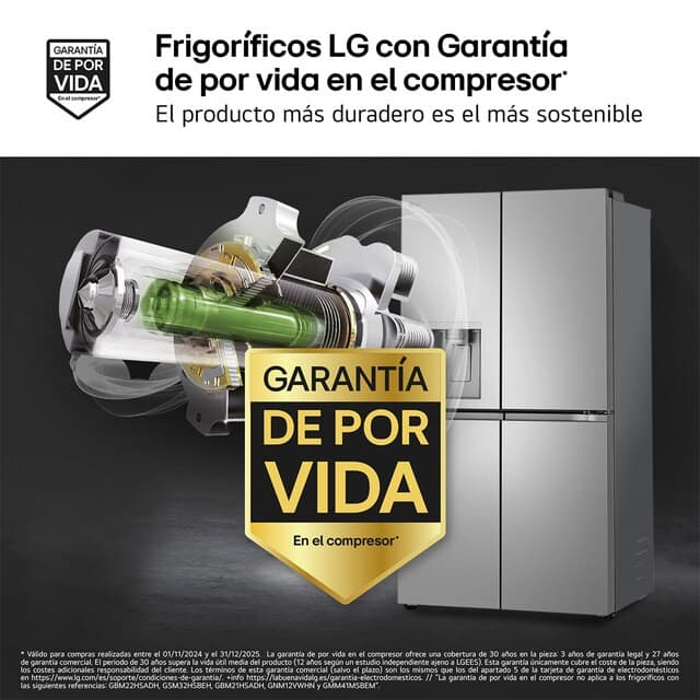 Detalle de LG GMF961PY3E Frigorífico americano InstaView 601 L
