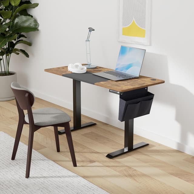 Detalle 2 de SONGMICS Höhenverstellbarer Schreibtisch elektrisch 120 x 60 cm