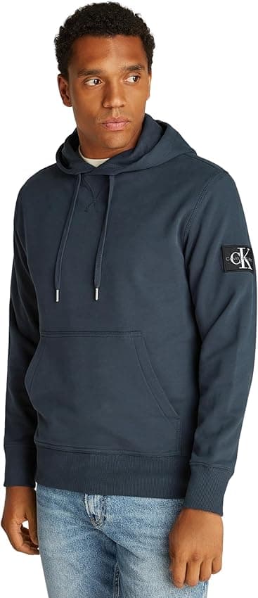 Detalle de Calvin Klein Jeans Hoodie Badge Azul Ink XXL para Hombre