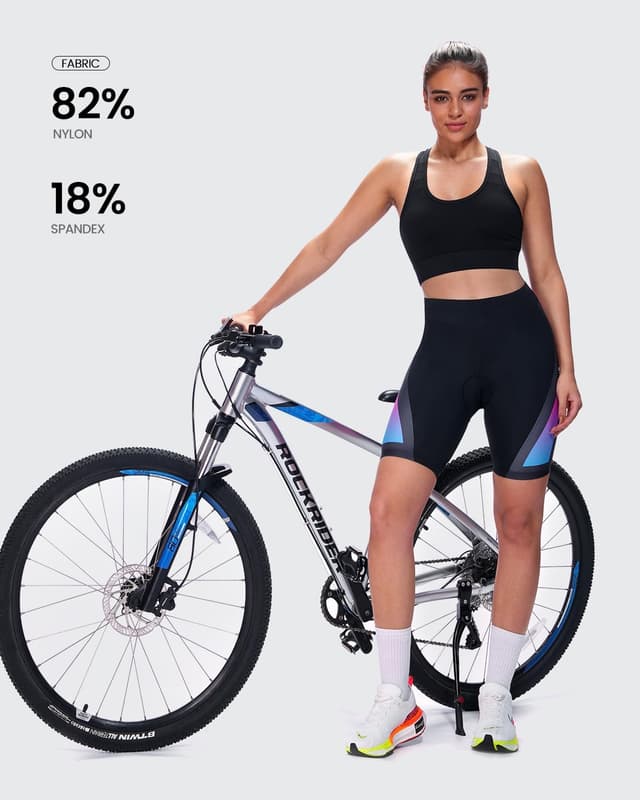 Thumbnail 6 de Sportneer Radlerhose Damen gepolstert – schnelltrocknend mit Sitzpolster 4D und reflektierenden Streifen