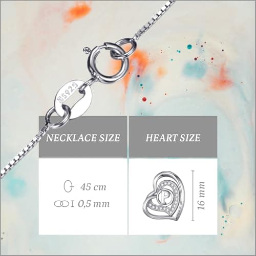 Thumbnail 4 de Morella Collar letra P 925 plata 46 cm