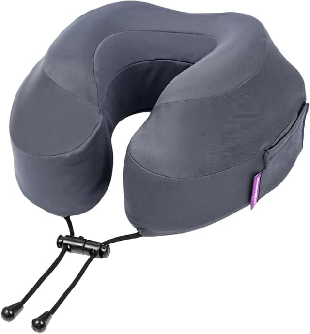 Detalle de Cabeau Evolution Plus Travel Neck Pillow with dual-density memory foam support (Slate)